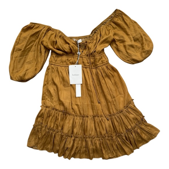 BOHME (NWT) Mustard Seed Women’s Dijon Jill Polyester/Rayon Mini Dress-SMALL - Picture 1 of 8